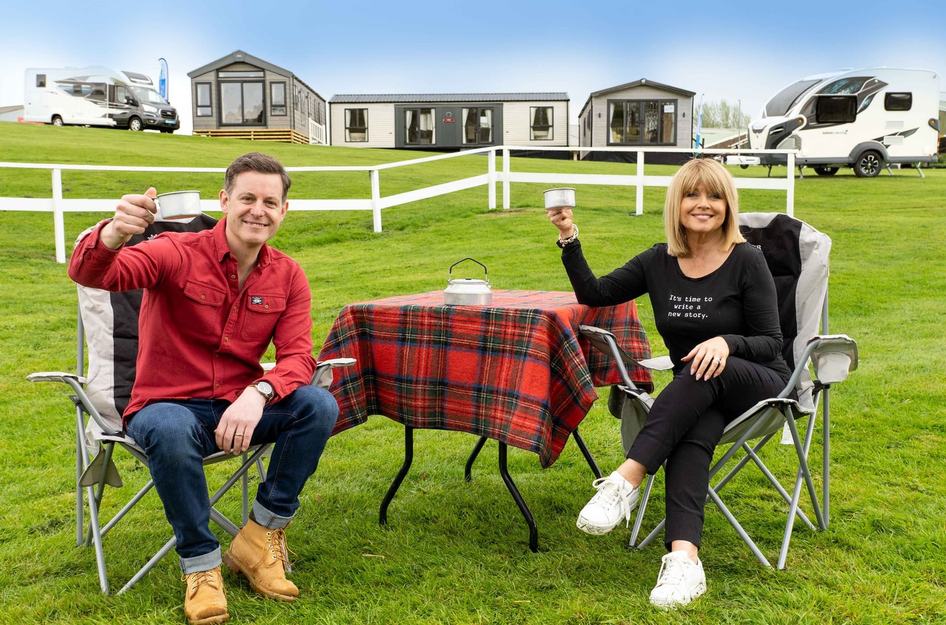 TV stars pitch up to launch UK's biggest outdoor show