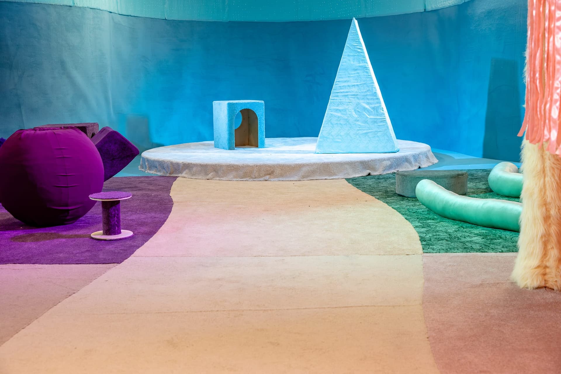 Leftover materials create playful installation for children